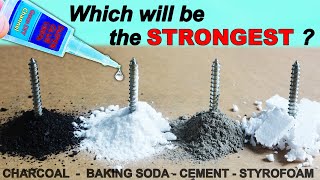 3 Experiment Comparing The Strength: Baking Soda, Cement, Charcoal, Styrofoam