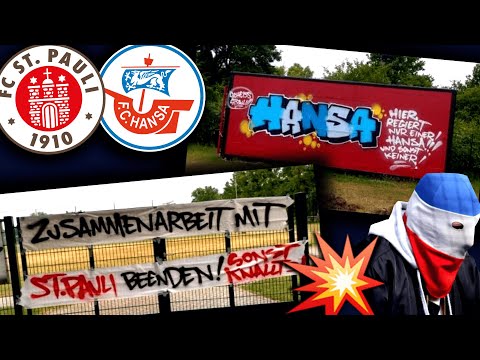 Hansa fans vandalize club grounds and leave a message...