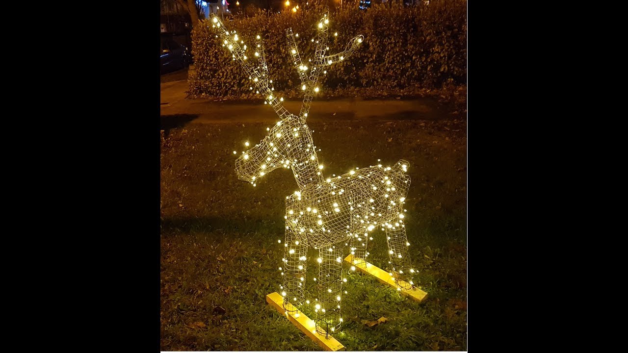 #1 . Renifer z lampek LED- zrób to sam / Reindeer Christmas Lights