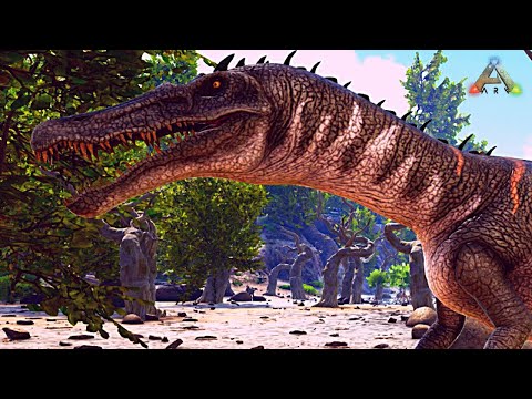Ark: Survival Evolved - Crystal Isles E43 - Trying to TAME a Baryonyx with a Slingshot?