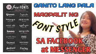 HOW TO CHANGE FONTS STYLE ON FACEBOOK AND MESSENGER CELLPHONE/Tita Mira TV