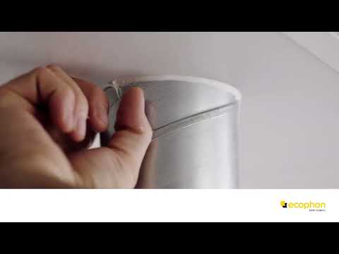 Ventilation tube installation in Ecophon Hygiene Advance™ Technical Tile