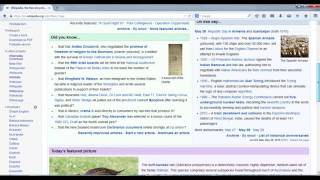 Navigating Wikipedia's front page