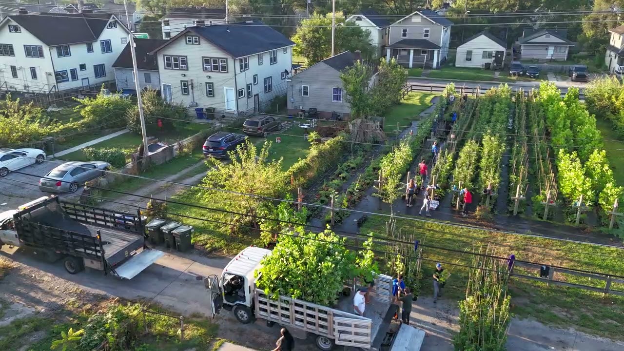 Green Columbus aerial footage