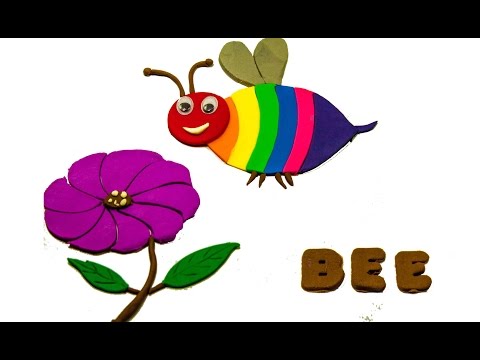 Learn Colors with Play Doh Rainbow BEE modelling clay Fun&Creative for kids| PlayDoh Video for kids