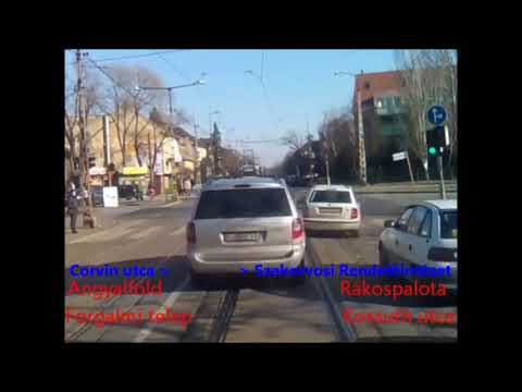 BKV 12-es villamosvonal Angyalföld Forgalmi telep és Rákospalota Kossuth utca között.