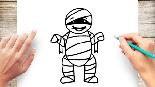 How to Draw a Mummy Step by Step