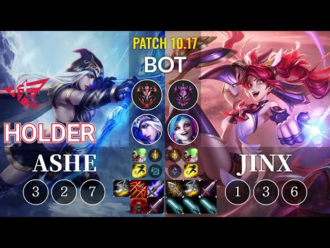 RW Holder Ashe vs Jinx Bot - KR Patch 10.17
