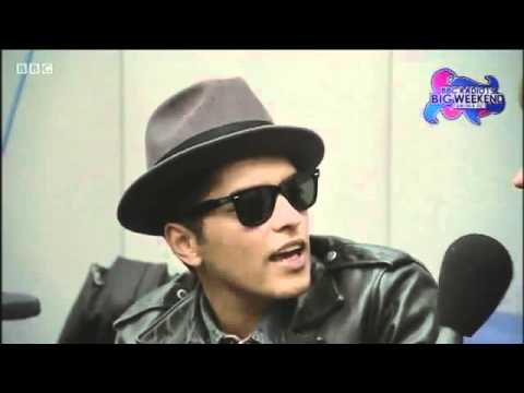 Bruno Mars chats to Vernon Kay and Sara Cox at BBC Radio 1_s Big Weekend 2011