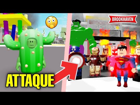 A CACTUS VS. UNHAPPY SUPERHEROES! ROBLOX - BROOKHAVEN RP