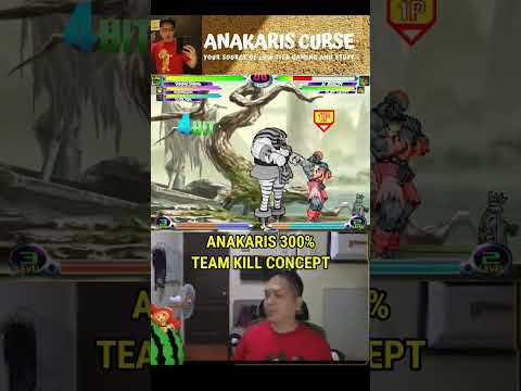 MVC2 ANAKARIS 300% TEAM KILL!! VIA DHALSIM'S ASSISTED CURSE INFINITE! #shorts #mvc2 #anakariscurse