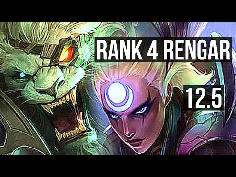 RENGAR vs DIANA (JNG) | Rank 4 Rengar, Quadra, Legendary, 16/3/4, 300+ games | BR Grandmaster | 12.5