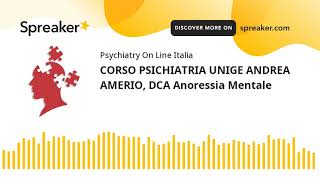 Download Lagu CORSO PSICHIATRIA UNIGE ANDREA AMERIO, DCA Anoressia Mentale Thumbnail