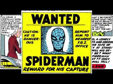 Retro Comic Superhero Legend: The Birth of Spider-Man in 1963.
