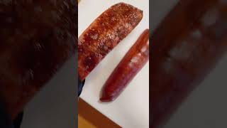 waffle🧇dry sausage🤤🤤🤤🐷ワッフルメーカーでカルパス焼いたら美味しすぎて革命が起きた🤤🐷🔥🔥