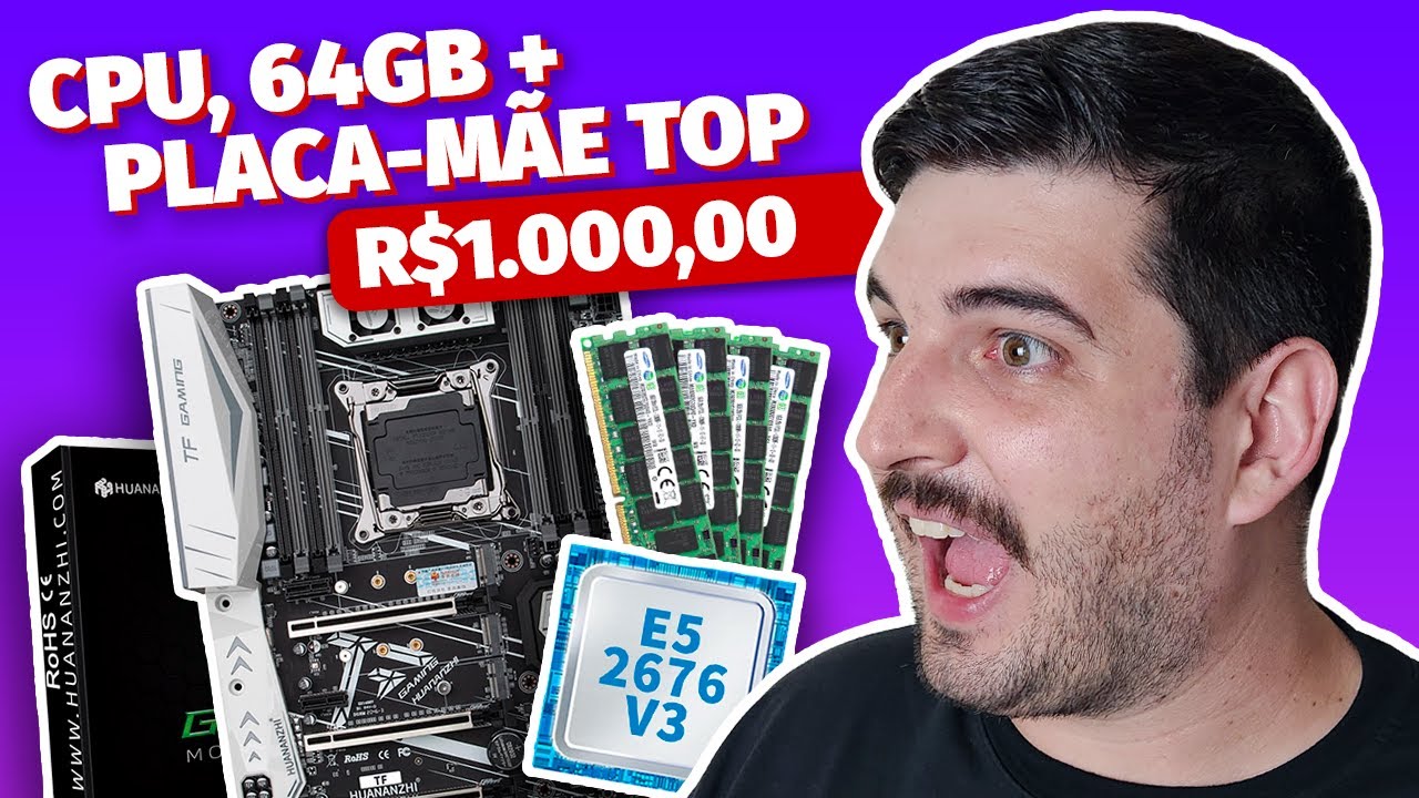 Huananzhi X99-TF, Xeon 2676v3 E MUITA RAM! TESTANDO o kit Xeon PRODUTIVIDADE DE R$ 1000