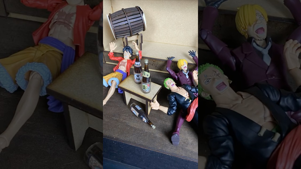 【ワンピース】ルフィたちが〇〇を怒らせた！？宴の後の大騒動！【コマ撮り】