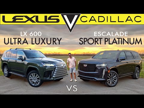 LUXURY TANKS! -- 2023 Cadillac Escalade vs. Lexus LX 600: Comparison