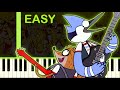 PARTY TONIGHT Regular Show EASY Piano Tutorial