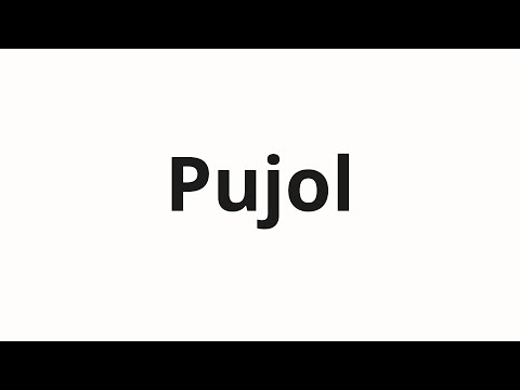 How to pronounce Pujol