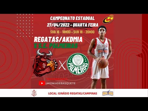 Regatas/Akdmia x Palmeiras (S16 e S18 - Estadual de Basquete - 2022 - FPB)