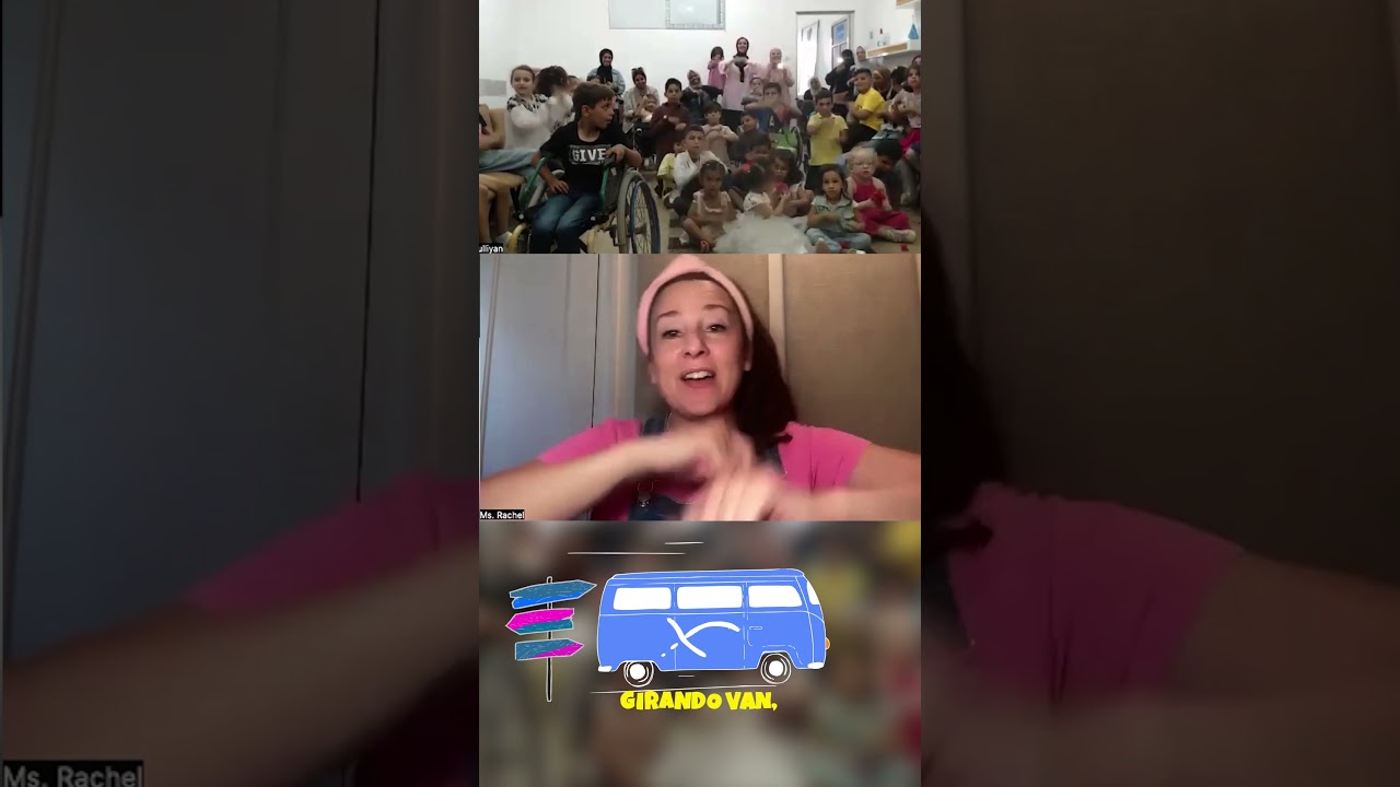 Ms Rachel canta con niños y niñas en Gaza