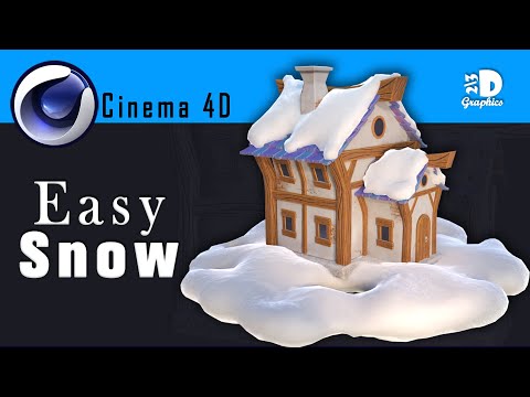 Easy Snow in Cinema 4D / Снег на объектах в Синема 4Д