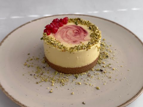 Healthy Saffron & Barberry Cheesecake (No Refined Sugar, Butter, No Heavy Cream)