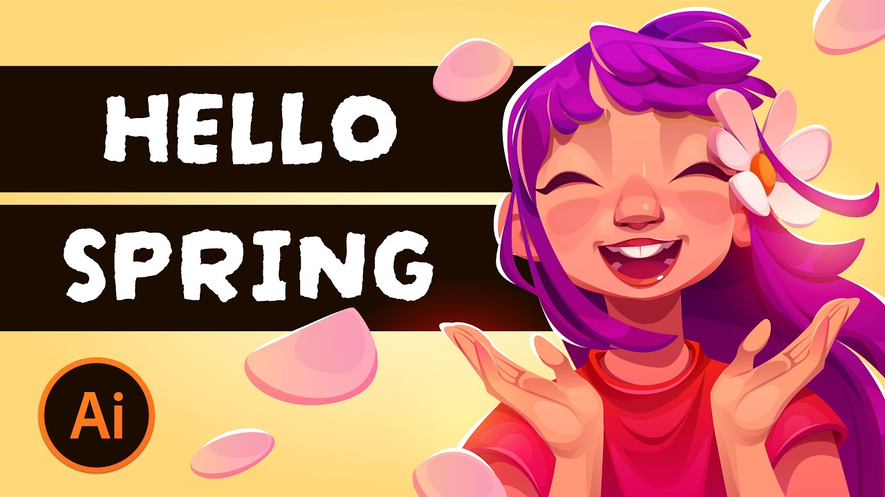 Vector drawing in Adobe Illustrator - timelapse