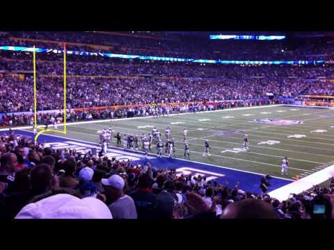 Super Bowl XLVI Giants Patriots Ahmad Bradshaw Touchdown Crowd Reaction