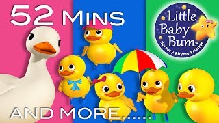 Five Little Ducks | Part 2 | Plus Lots More Nursery Rhymes | 52 Mins Compilation from LittleBabyBum!