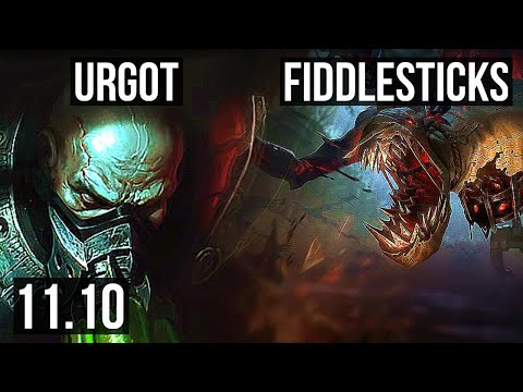 URGOT vs FIDDLESTICKS (JUNGLE) | 13/1/7, 1100+ games, Legendary | KR Diamond | v11.10