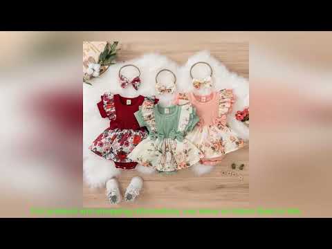 Summer Baby Girl Dress With Bowknot Striped Jumpsuit Cotton Dress For Newborn Fl