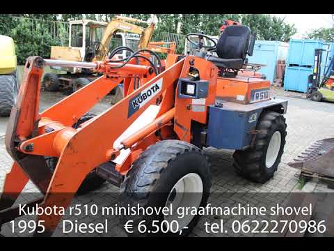Kubota r510 minishovel graafmachine shovel kniklader