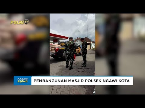 POLSEK NGAWI KOTA SALURKAN BANTUAN MATERIAL UNTUK PEMBANGUNAN MASJID RAYAKAN HUT KE-80 BRIMOB POLRI