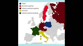 Countries mentioned in Poland&#39;s National Anthem! #map #poland #national #anthem #youtubeshorts