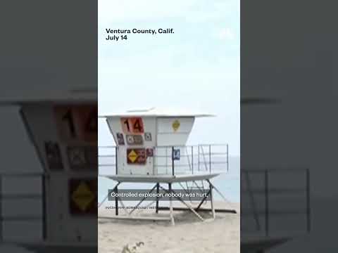 Bomb squad detonates 50's-era ordinance on California beach