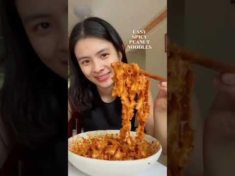 I can eat this everyday - easy spicy peanut noodles 🍜