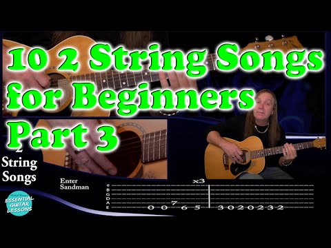 10 2 String Guitar Songs Part 3   Beginners Guitar Songs   Easy songs to play on guitar