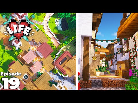 X Life : Major Village Base Transformation! & NEAR DEATH : Ep 19 : Minecraft Survival Let's Play