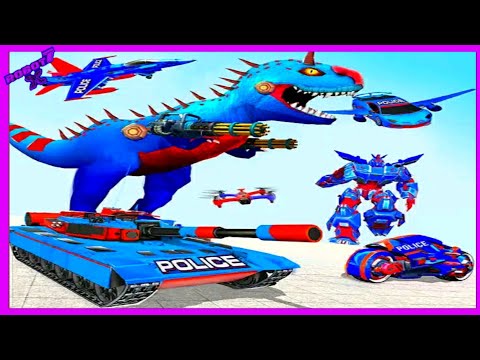 Police Dino Tank Robot Games Android gameplay