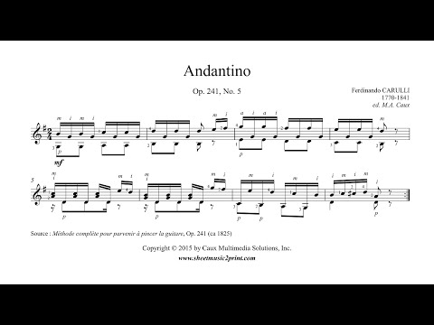 Carulli : Andantino Op. 241, No. 5