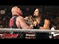 Roman Reigns Confronts Brock Lesnar Face To Face Raw March 23 2015