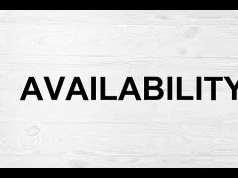 How To Pronounce Availability
