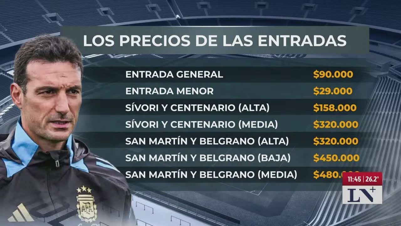 Los precios de las entradas para Argentina vs. Brasil