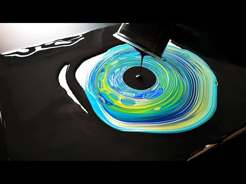 Acrylic Pour Painting - Black Hole Technique ⚫ Inspired by Tiktus Color Art