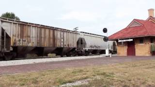 preview picture of video 'West Liberty Rock Island Depot: EB IAIS 513, 508, 153, 710, & 507. 9/17/13'