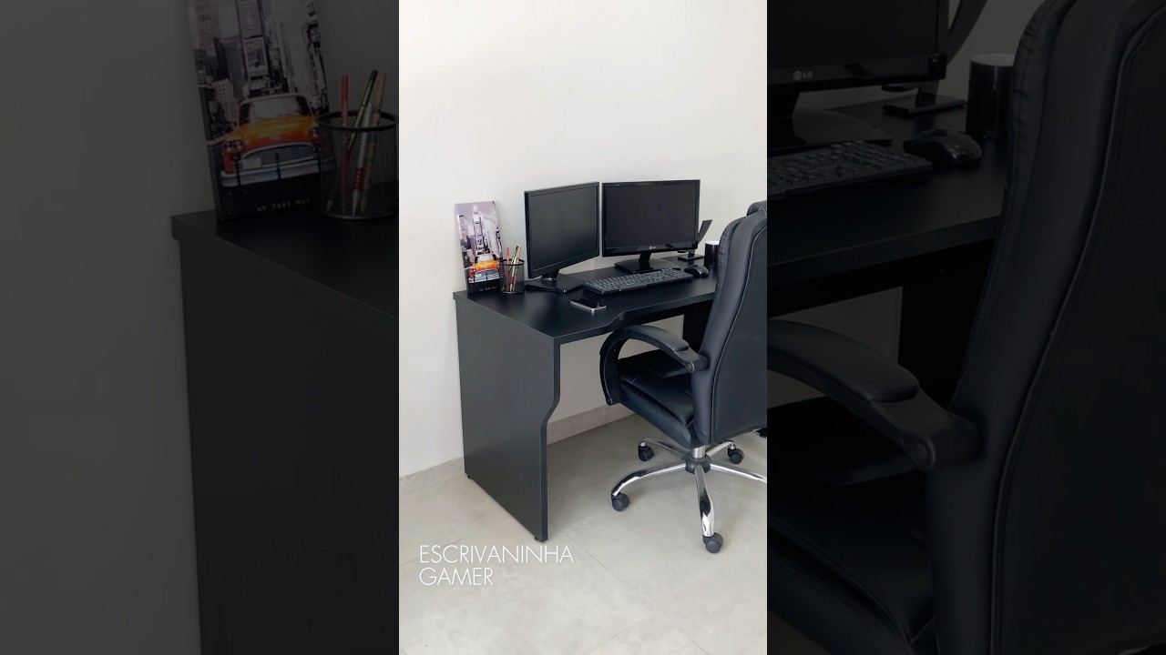 Thumbnail do vídeo - Escrivaninha Gamer 2.0 - Preto