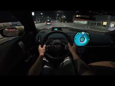 2024 Mini Countryman E Night Test Drive POV | Ambience Binaural Sound