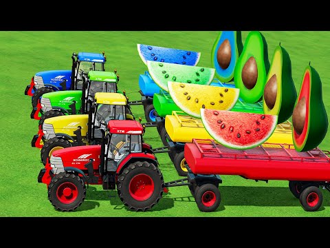 TRANSPORT & LOAD BIG AVOCADO and WATERMELON ON TANKER WITH McCORMICK TRACTORS FROM HIGH ROAD! FS22